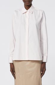 Max Mara Stripe Cotton Button-Up Shirt