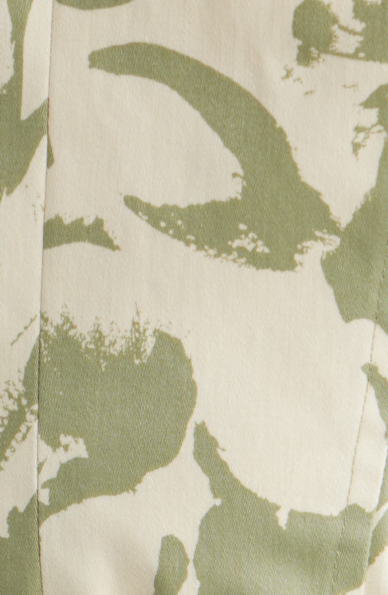 Anne Klein Patio Abstract Print Midi Dress, Alternate, color, Cool Sage Multi