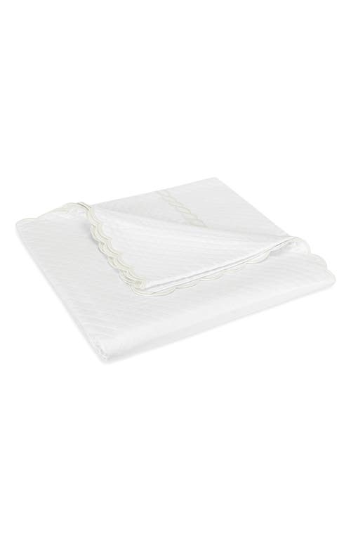Matouk Classic Chain Scallop Matelasse Full/queen Coverlet In White