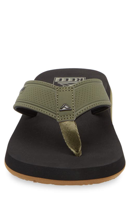 Reef The Layback Flip Flop In Black/olive