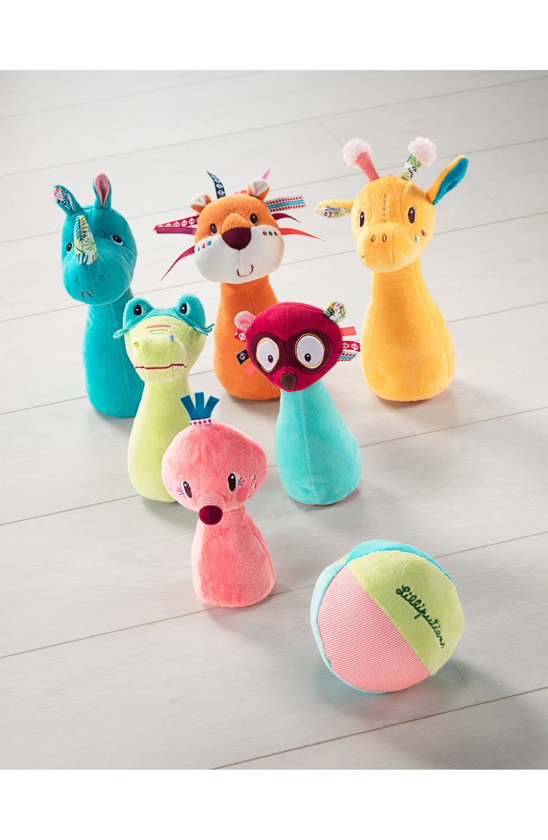 Janod Jungle Bowling Set, Alternate, color, Orange