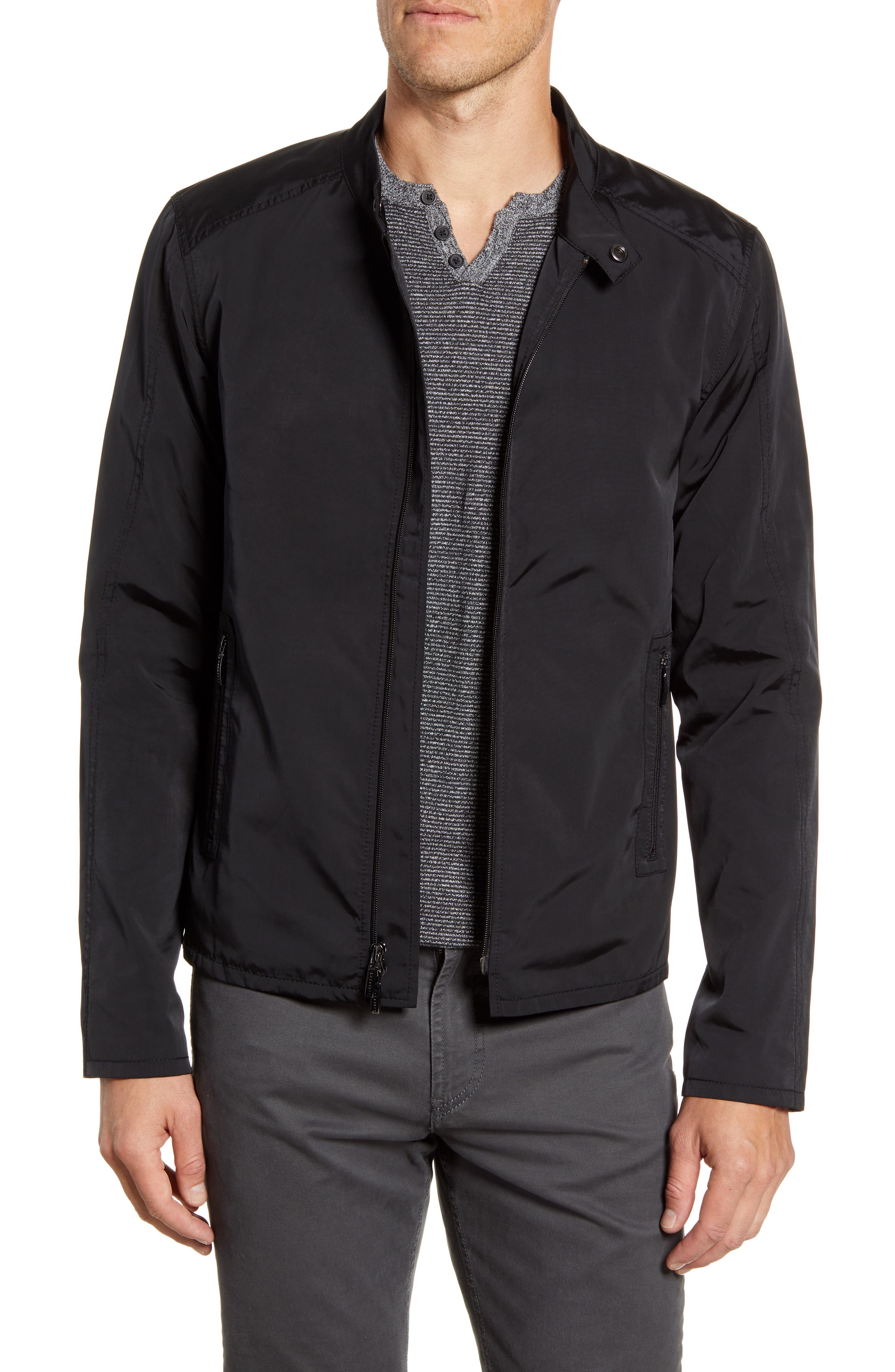 Robert Barakett Ainsley Regular Fit Band Collar Jacket (Men) | Nordstrom