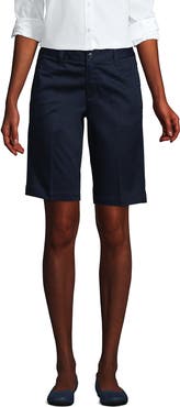 Lands' End School Uniform Young  Plain Front Blend Chino Shorts