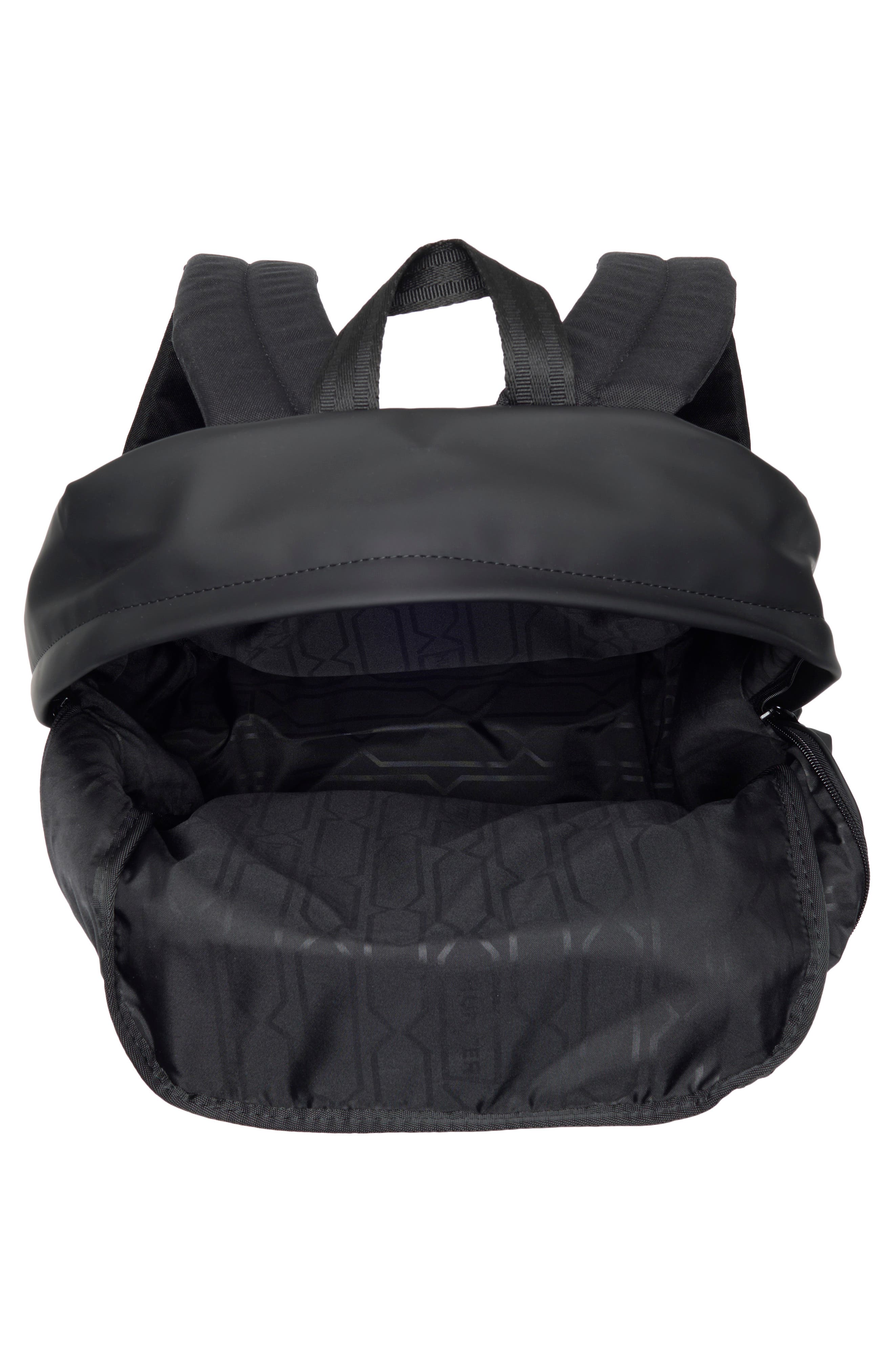 All In Faux Leather Backpack, Alternate, color, BLACK MATTE