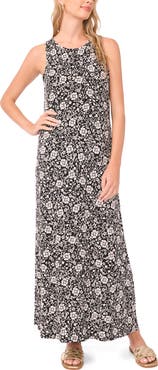 Vince Camuto Floral Print Sleeveless Maxi Dress