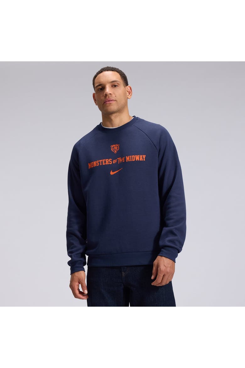 Men's Nike  Navy Chicago Bears 2026 Rivalries Collection Dri-FIT Crew Sweatshirt, Main, color, Navy