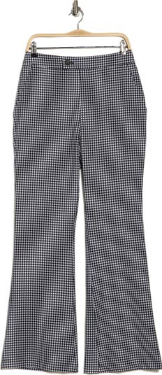 Avec Les Filles Gingham High Waist Slim Bootcut Pants