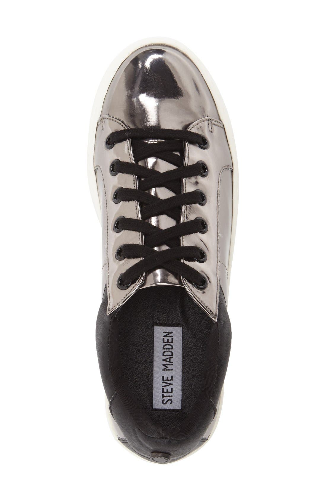 Steve Madden Bertie Metallic Platform Sneaker, Alternate, color, 