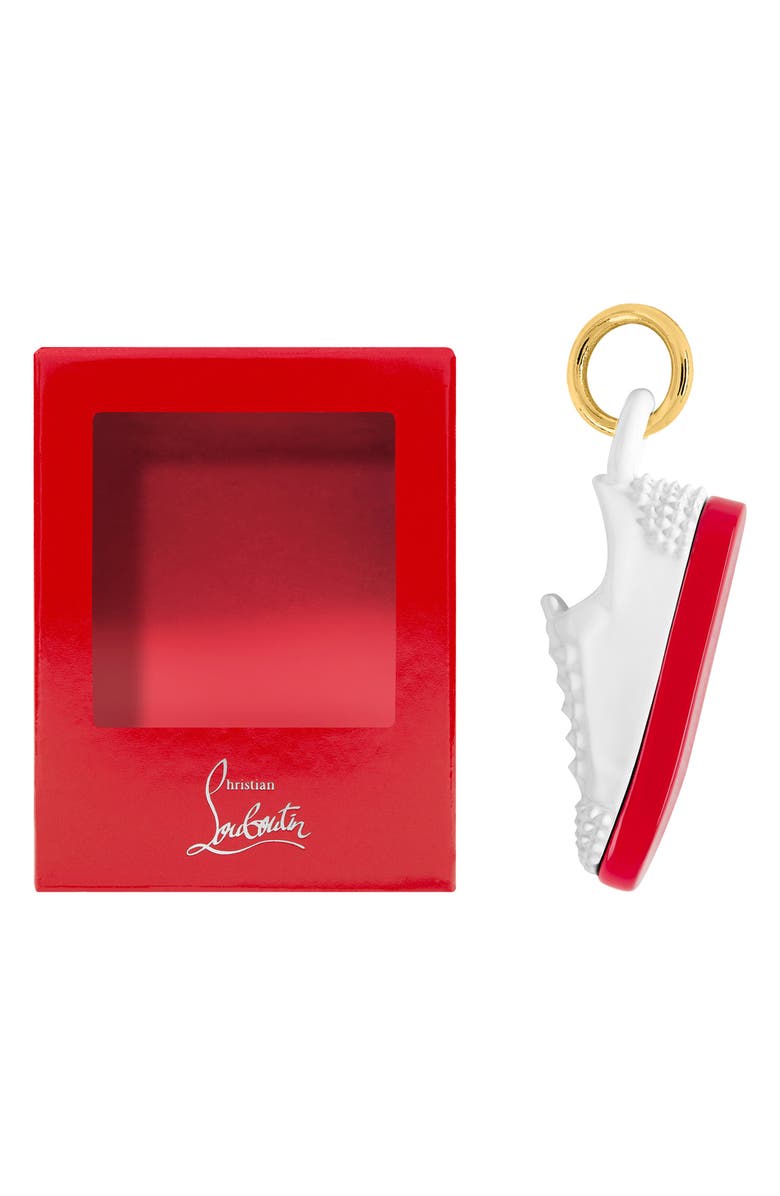 Christian Louboutin So Glow Rouge Louboutin Lipstick Charm, Alternate, color, 