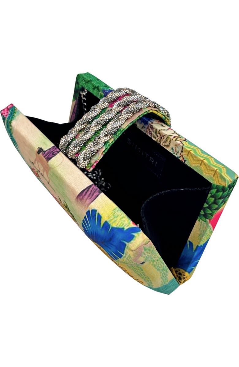 Simitri Printed Braid Clutch, Alternate, color, Faerie Green