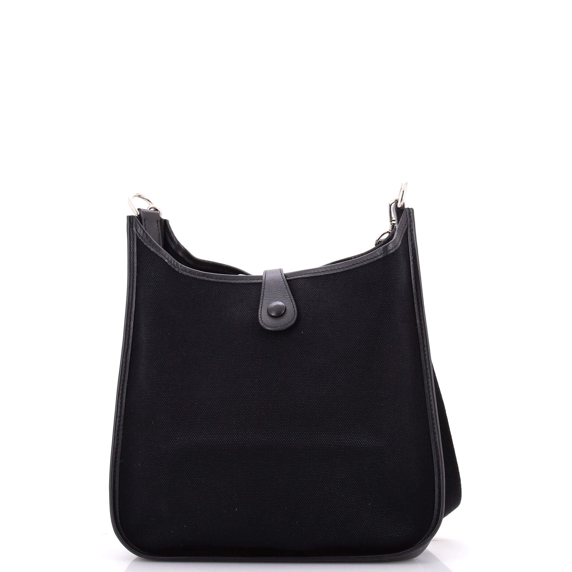 Evelyne Bag Gen I Toile and Leather PM, Alternate, color, Noir