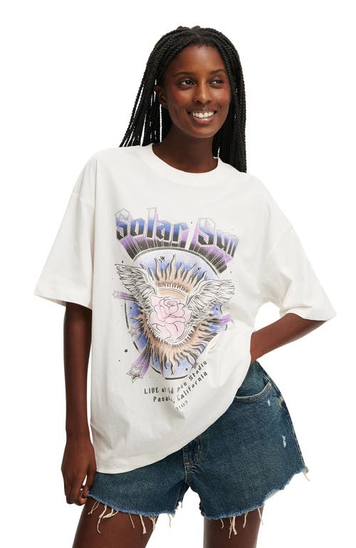 Cotton On The Boxy Graphic Tee In Marshmallow Solar Sun
