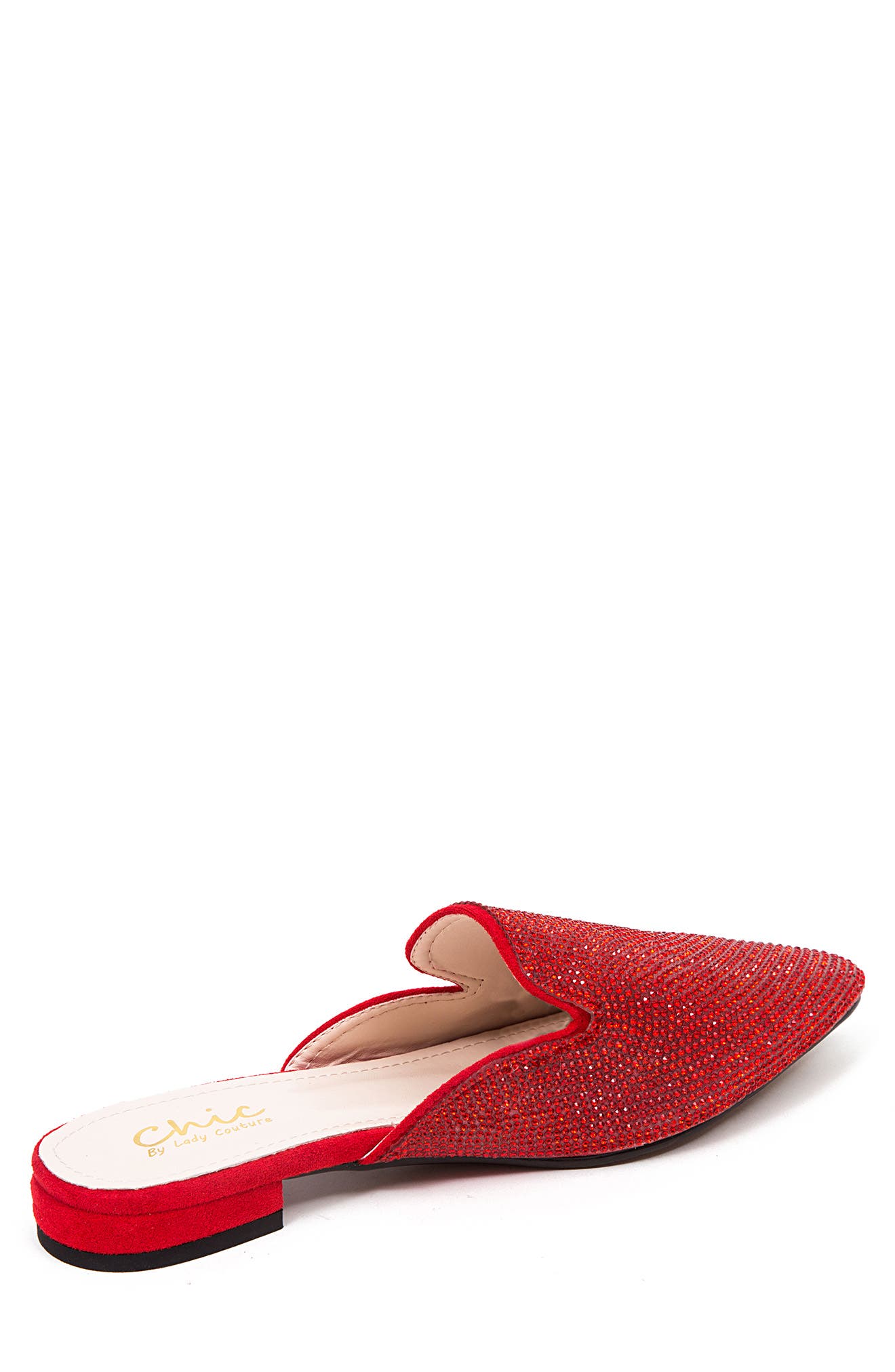 Cosmo Rhinestone Mule, Alternate, color, RED
