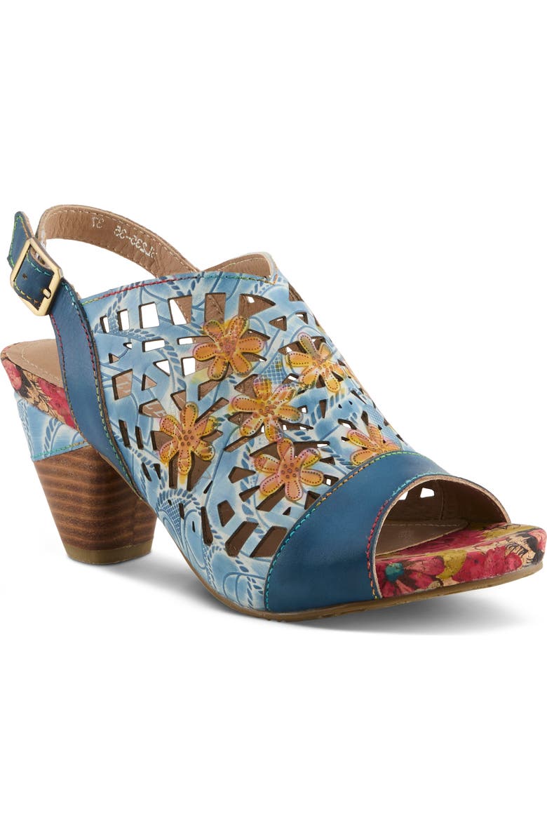 L'Artiste by Spring Step Eclipsing Slingback Sandal, Main, color, Blue Multi