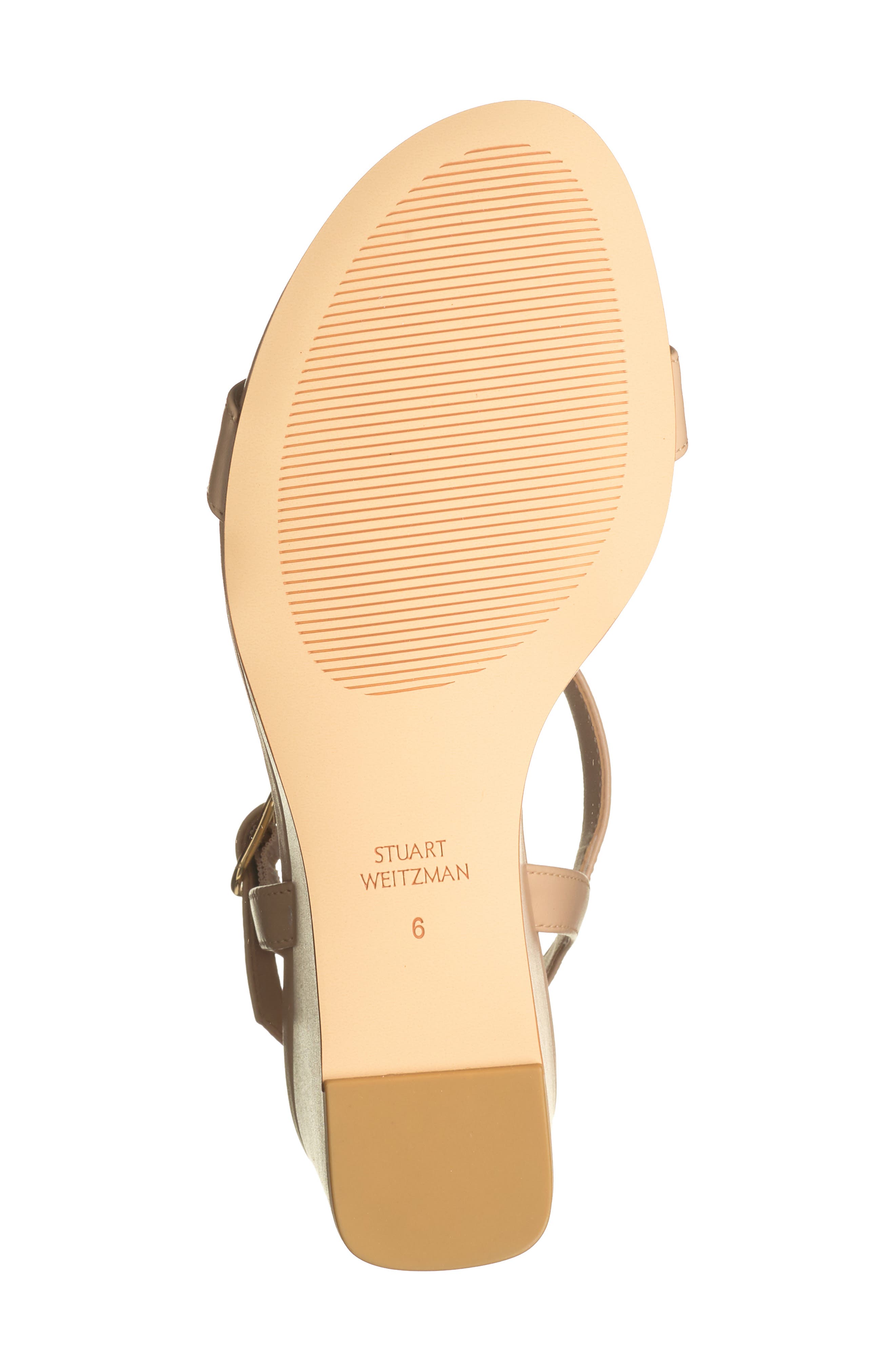Stuart Weitzman Dancer 75 Wedge Sandal, Alternate, color, Golden Beige