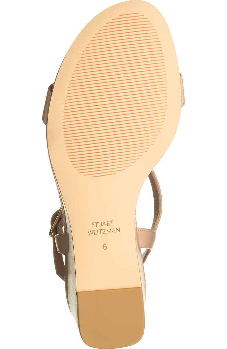 Stuart Weitzman Dancer 75 Wedge Sandal, Alternate, color, Golden Beige