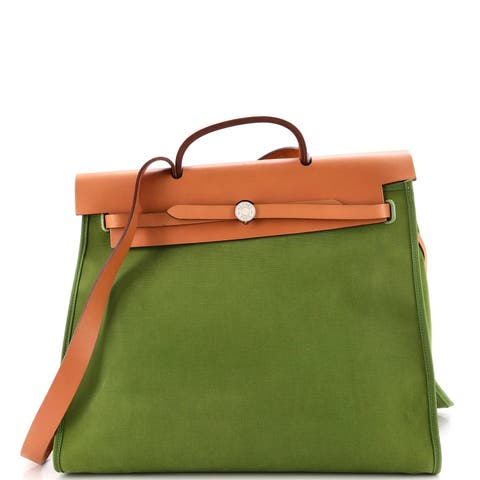 Herbag Zip Leather and Toile 39