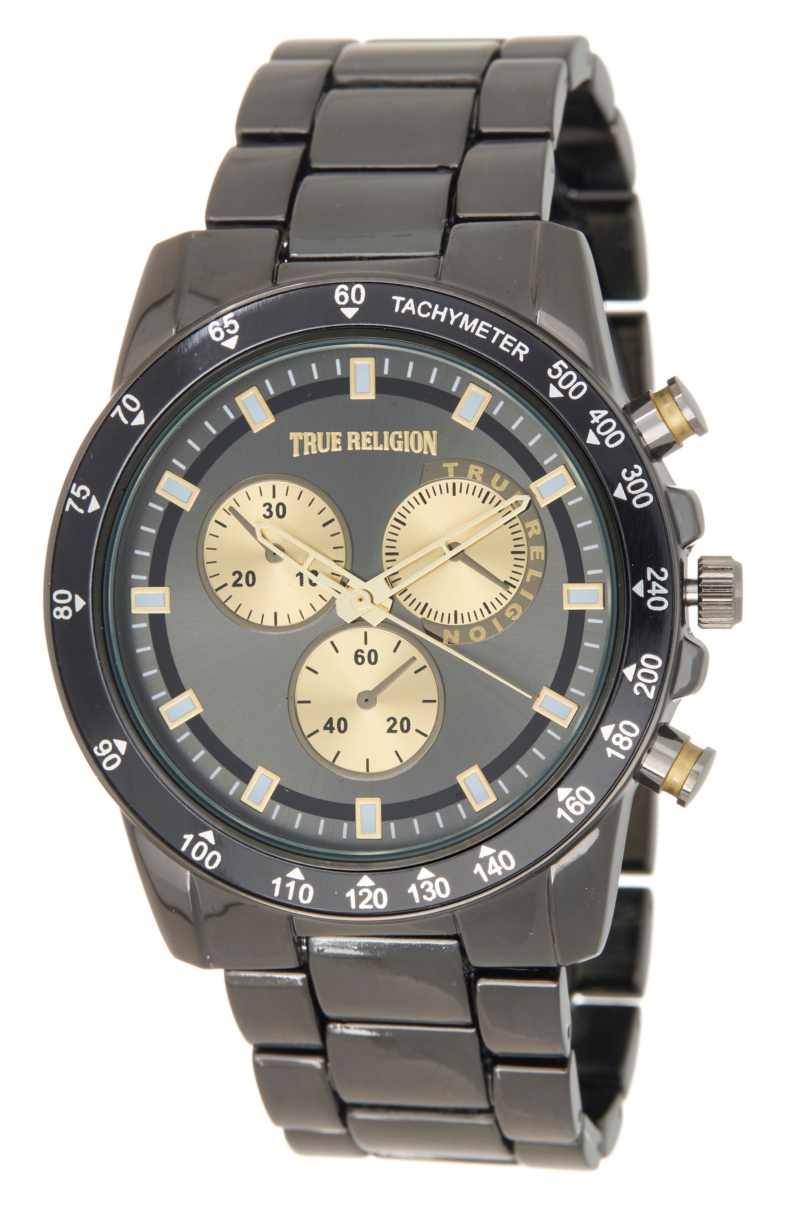 Round Tachymeter Bracelet Watch