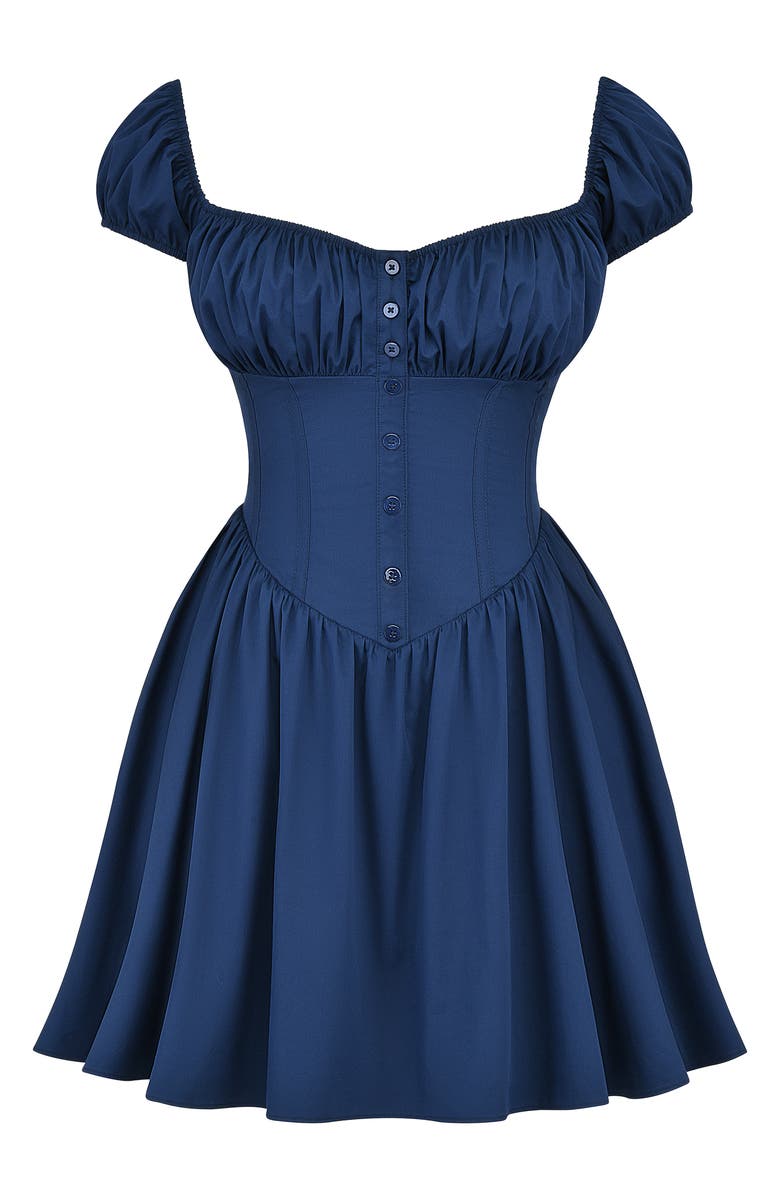 HOUSE OF CB Nala Puff Sleeve Cotton Blend Minidress, Alternate, color, 