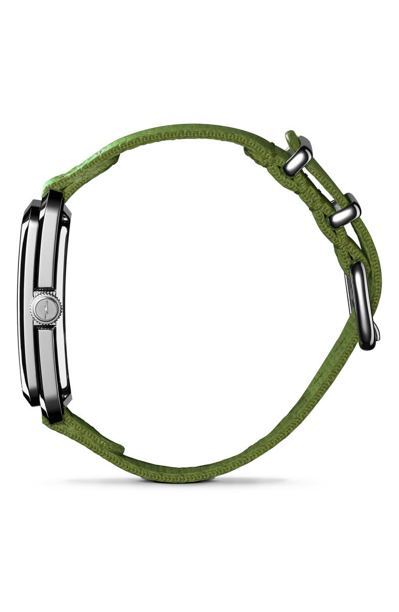 Shinola Omaha Rectangular Braided Nylon Strap Watch, 26mm x 37mm, Alternate, color, 