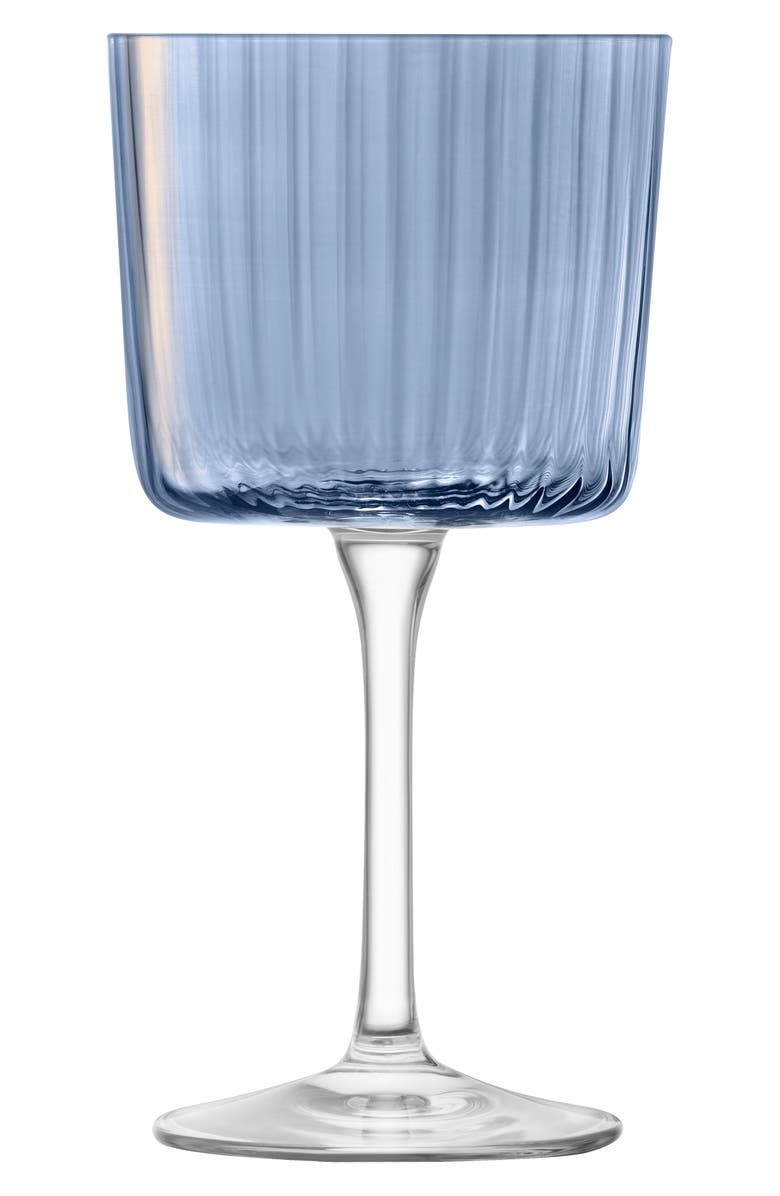 LSA Gems Set of 4 Wine Glasses, Alternate, color, Blue