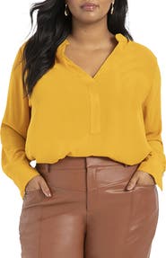 ELOQUII Mandarin Collar Tunic