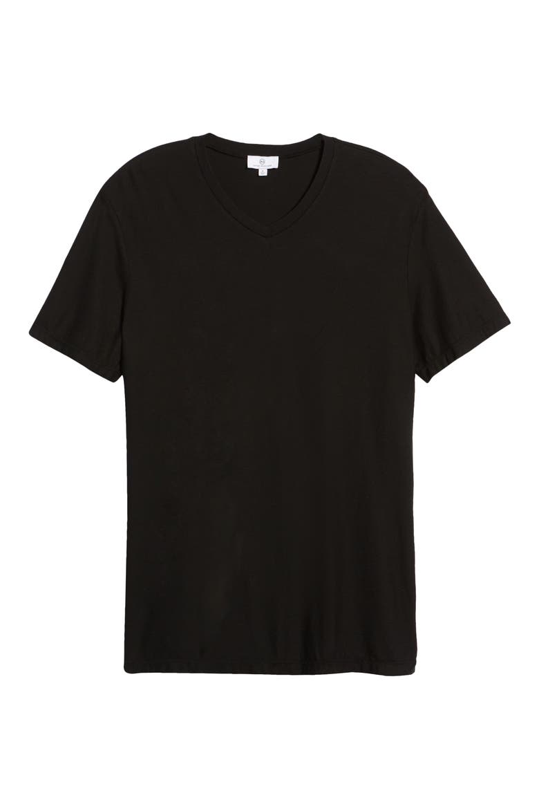 Bryce Men's V-Neck T-Shirt, Alternate, color, TRUE BLACK