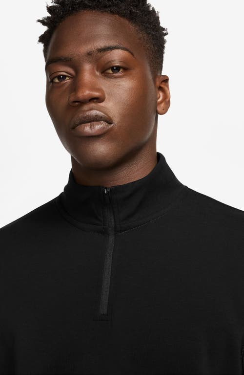 Nike Men's 24.7 Impossiblysoft Dri-fit 1/2-zip Top In Black/dk Smoke Grey