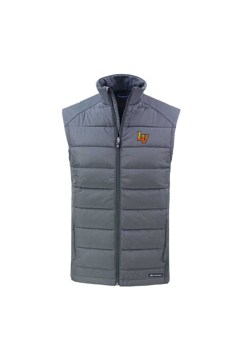 Cutter & Buck Men's Cutter & Buck Steel Las Vegas Aviators Evoke Hybrid Eco Softshell Recycled Full-Zip Vest, Alternate, color, 