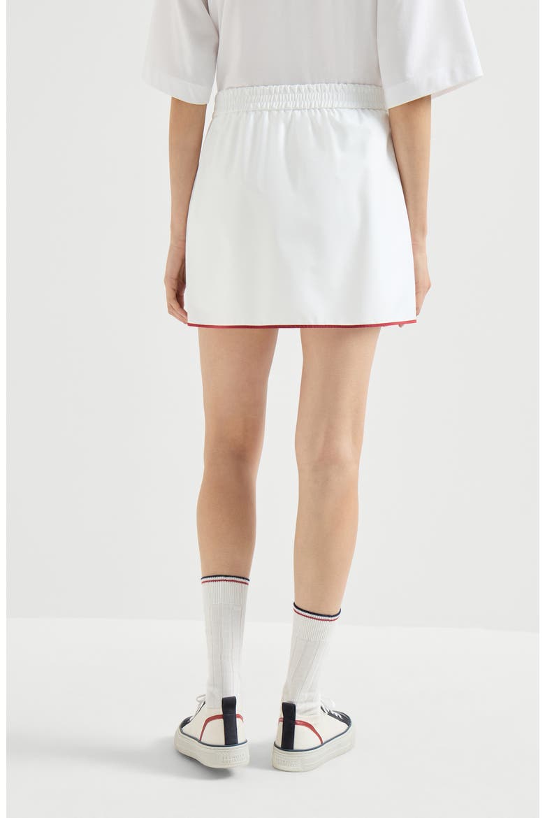 Mini skirt with logo, Alternate, color, White