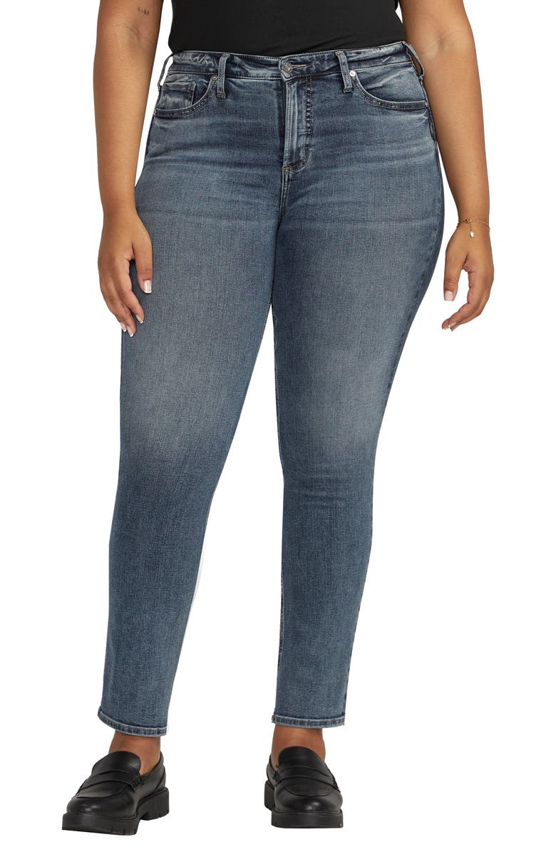 Silver Jeans Co. Most Wanted Mid Rise Slim Jeans, Main, color, 
