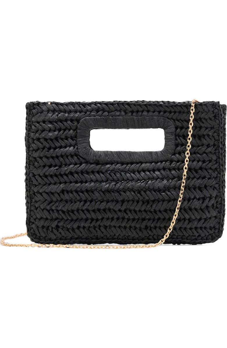 MANGO Natural Fiber Clutch, Main, color,