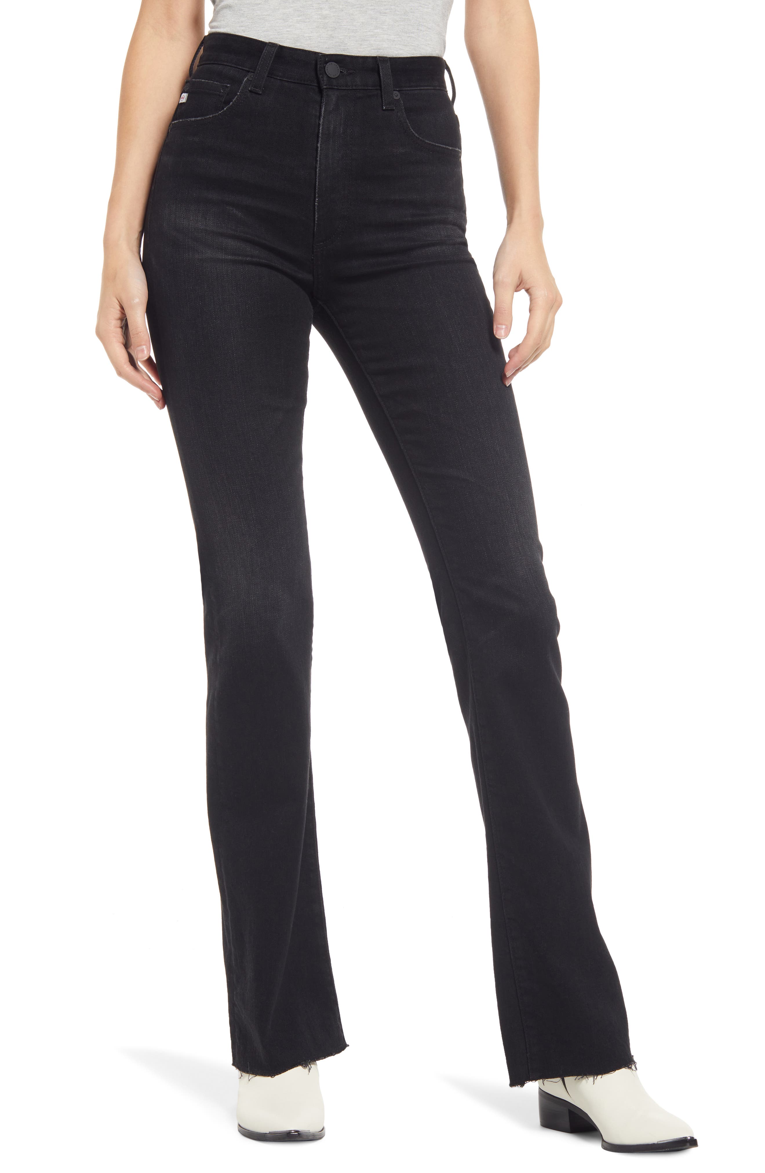 AG Alexxis High Waist Raw Hem Bootcut Jeans