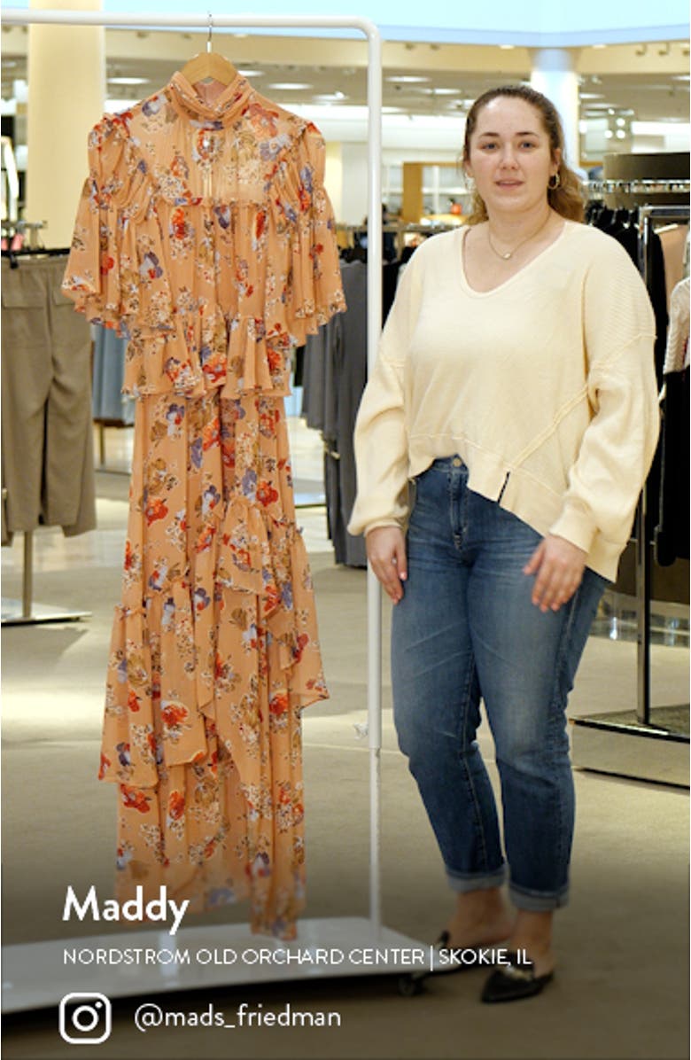 Jamie Floral Print High-Low Maxi Dress, sales video thumbnail