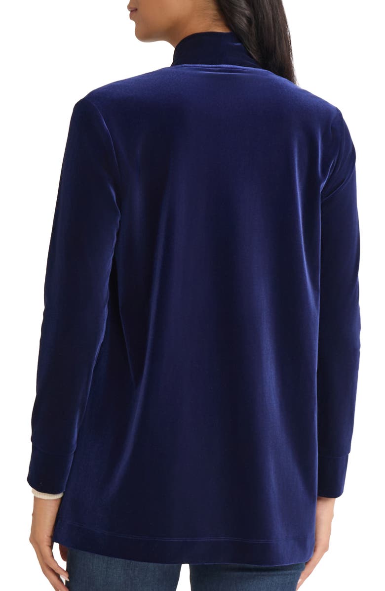 Jones New York Open Front Cardigan, Alternate, color, Dark Sapphire