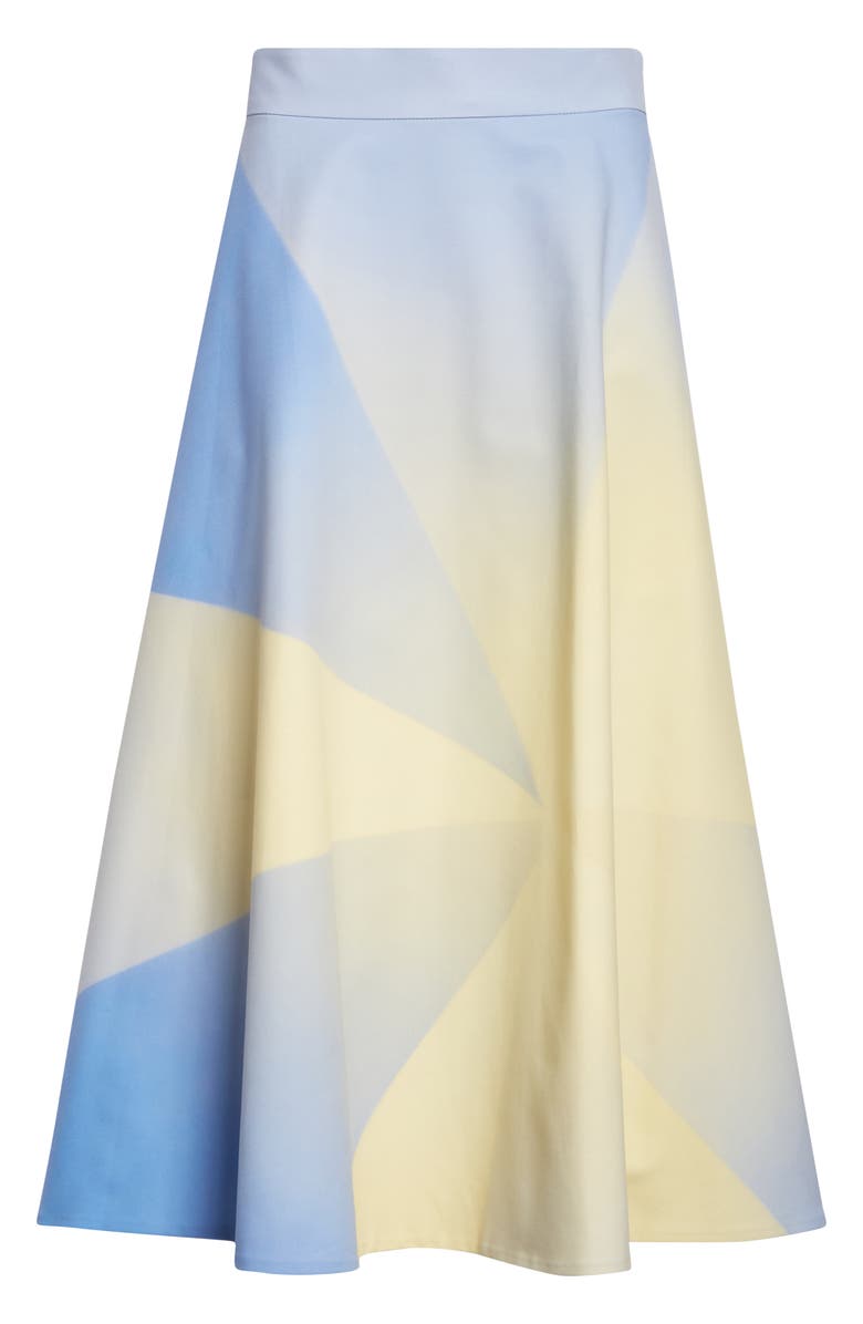Akris Sunbeam A-Line Cotton Midi Skirt, Alternate, color, Multicolor