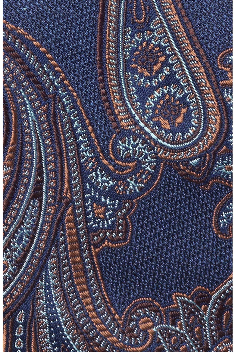 Mesa Paisley Jacquard Silk Tie, Alternate, color, CHOCOLATE/ NAVY