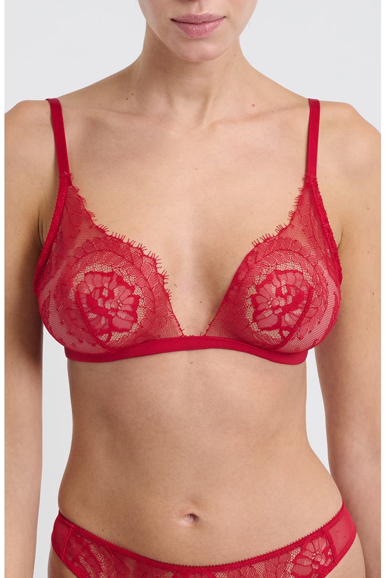 Iconique Triangle Bra, Main, color, RED