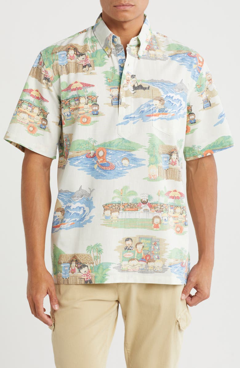 Reyn Spooner South Park Mahalo Polo, Main, color, White