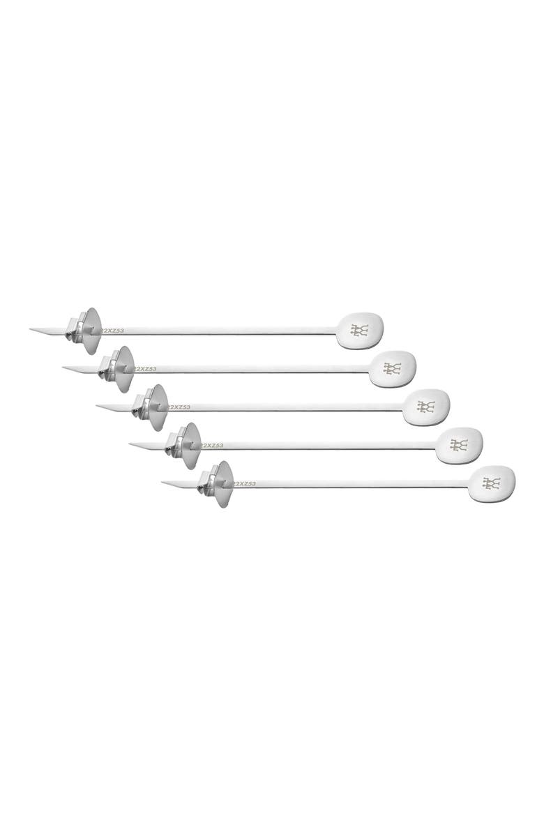 BBQ+ Set of 5 Skewers, Main, color, SILVER
