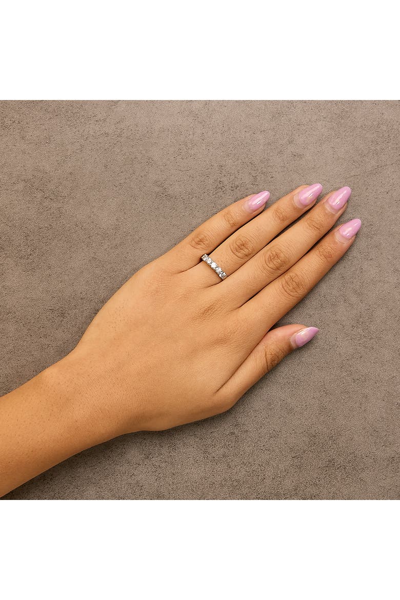 14K Gold 3/4 Ctw Diamond 5 Stone Band Ring, Alternate, color, White Gold