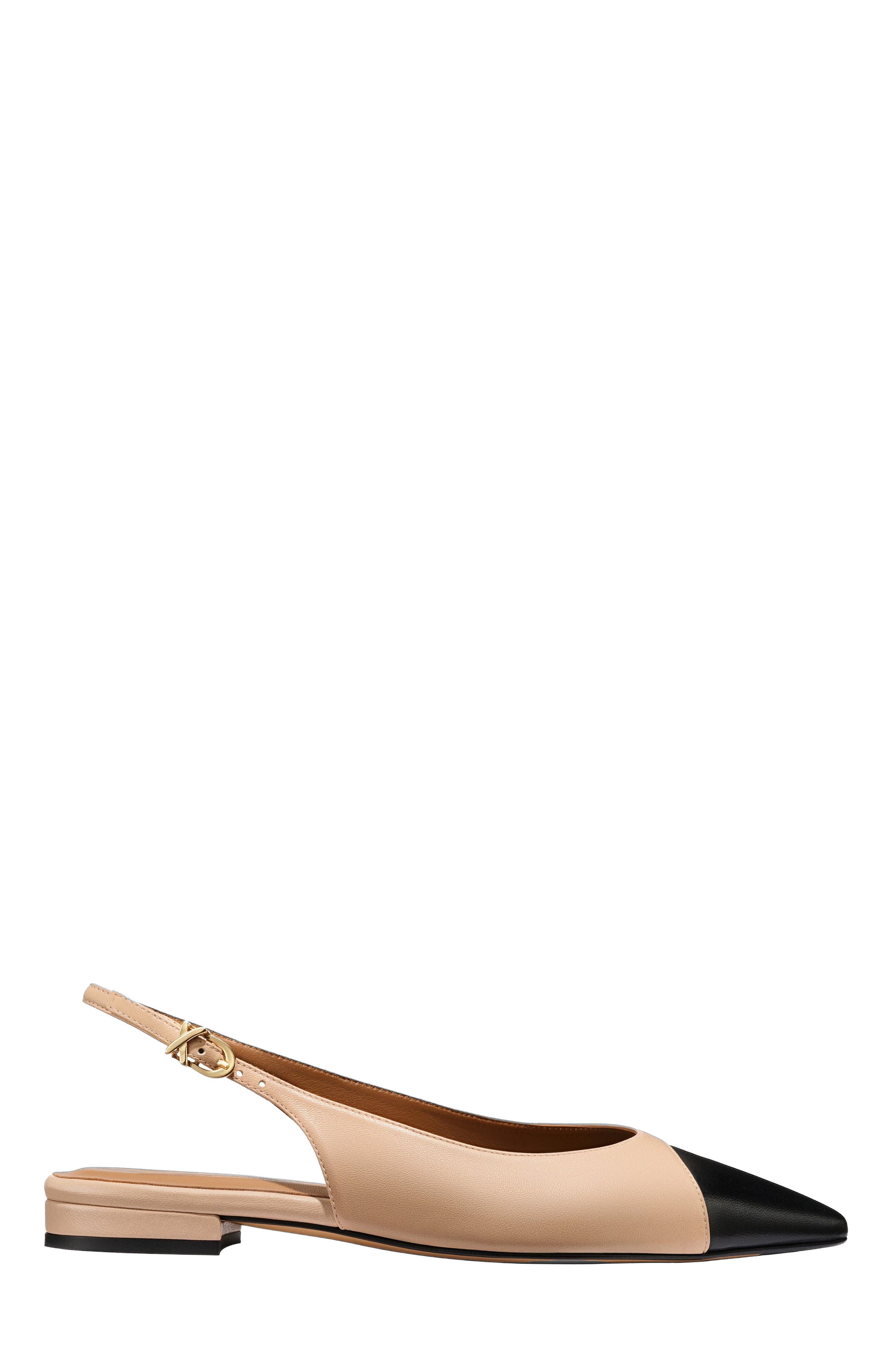 The Elise Cap-Toe, Main, color, Dune and Black Nappa
