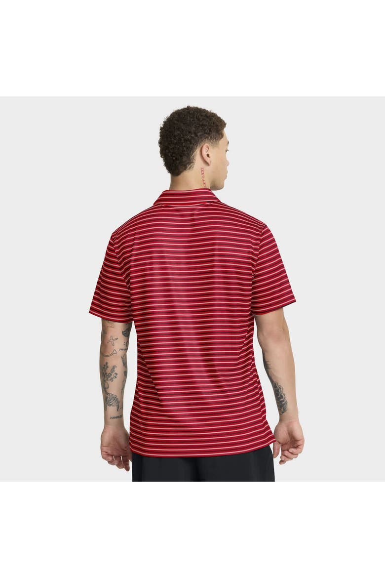 Men's Nike Scarlet Ohio State Buckeyes 2025 Coaches Premium Tour Stripe Dri-FIT Polo, Alternate, color, Scarlet