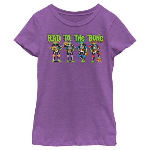 Girl's Teenage Mutant Ninja Turtles Halloween Rad to the Bone  Graphic T-Shirt