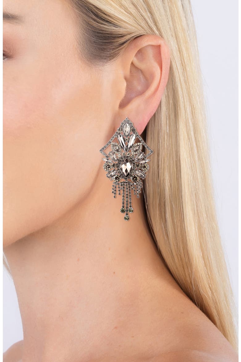 Albany Crystal Statement Earrings, Alternate, color, SILVER