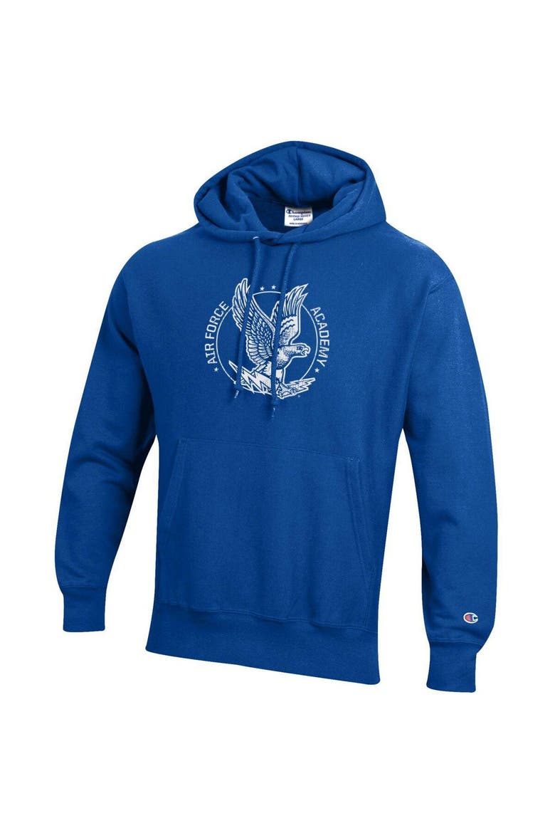 Men's Champion Royal Air Force Falcons Vault Logo Reverse Weave Pullover Hoodie, Alternate, color, Royal