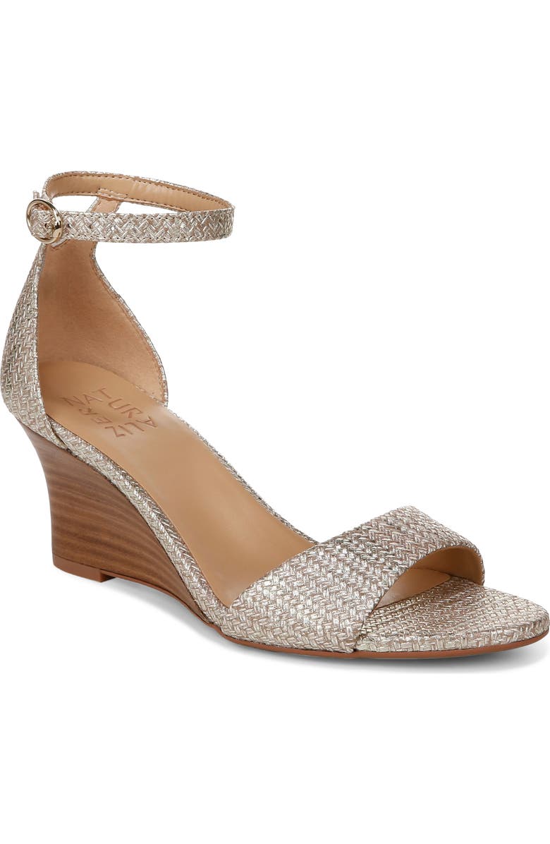 Naturalizer Vera Golden Ankle Strap Wedge Sandal, Main, color,