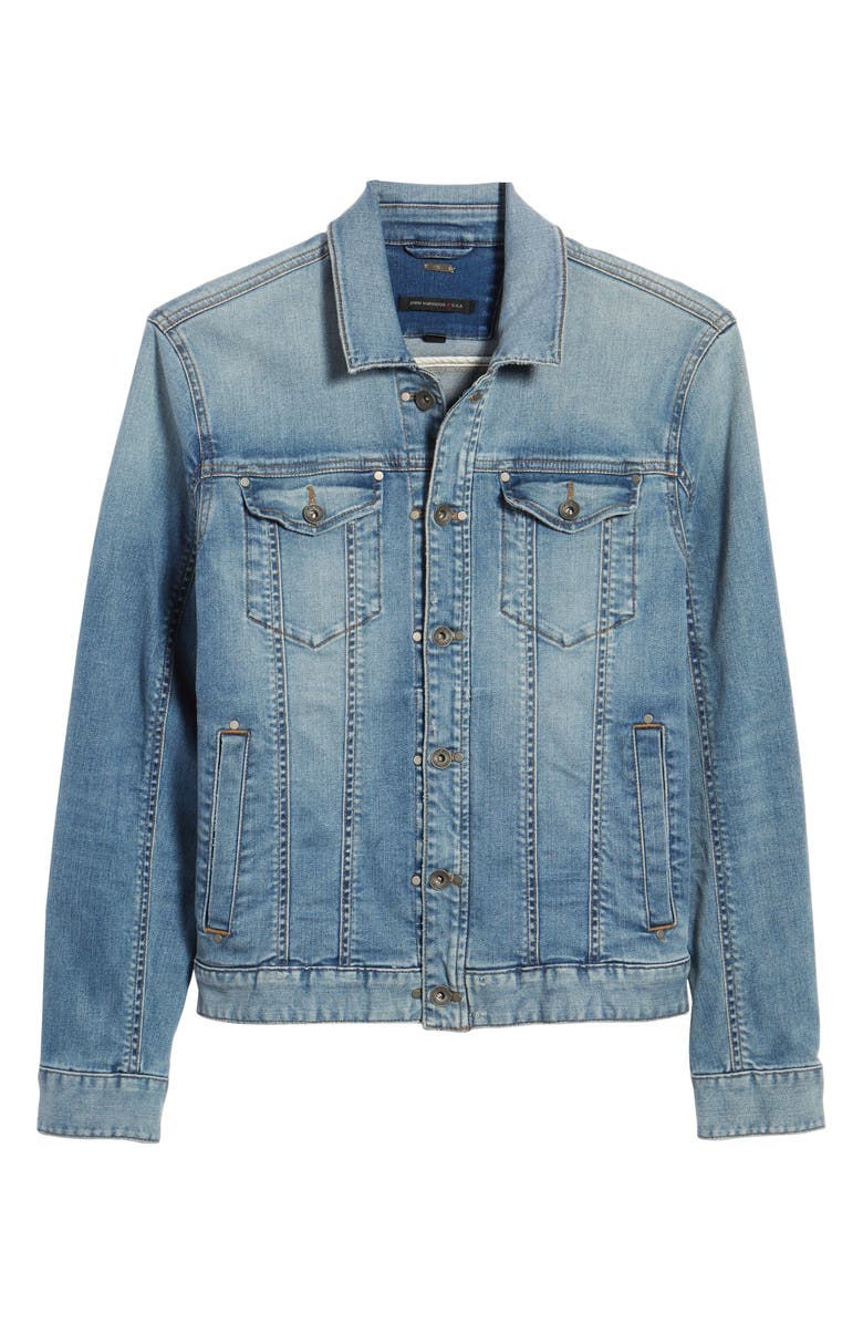 John Varvatos Star USA Slim Fit Denim Trucker Jacket, Alternate, color, 