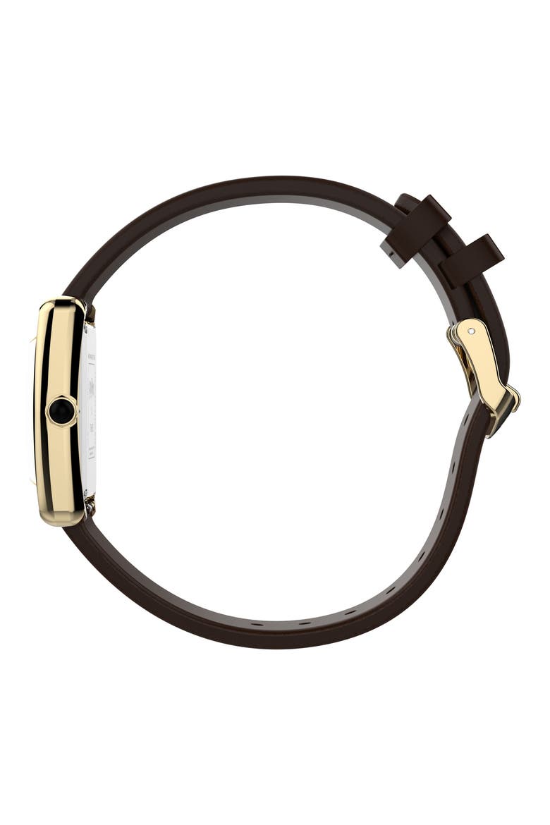 Harry Potter x Timex Hailey Hogwarts 24mm Leather Strap Watch, Alternate, color, GOLD-TONE