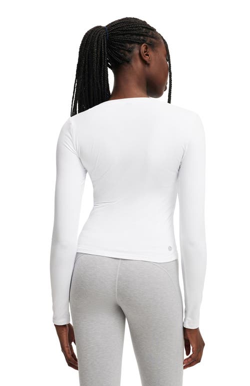 Cotton On Body Active Ultra Soft Plunge Front Long Sleeve In White